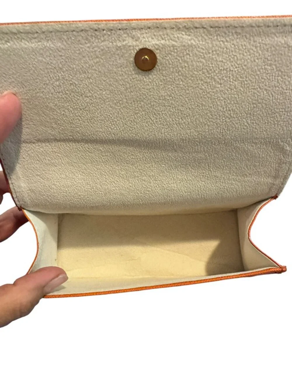 TORY BURCH orange sunglasses case with original cloth bag